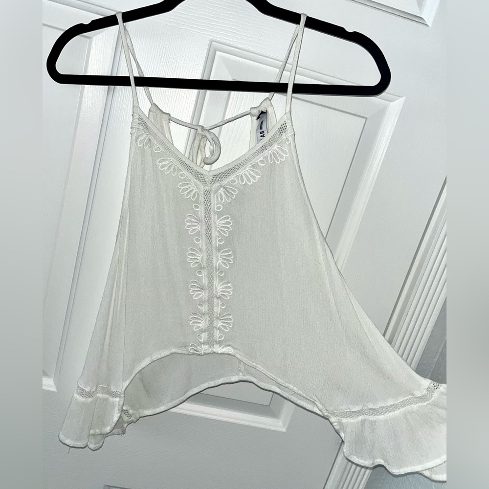 Design Lab White Flowy Top XS